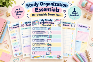 Study Organization Printables Graphic by Mol Tazime · Creative Fabrica