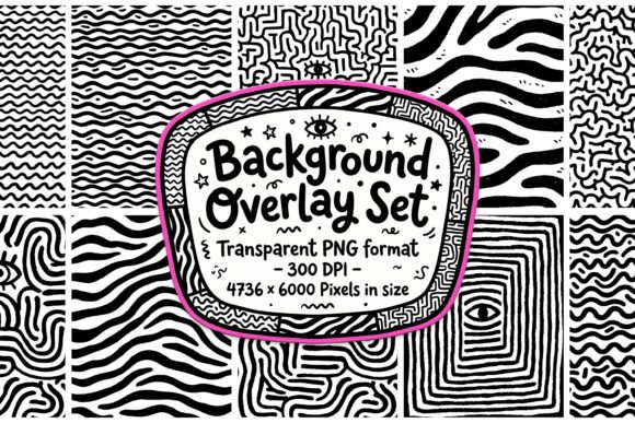Abstract Background Overlay PNGs Graphic Illustrations By HG Designs