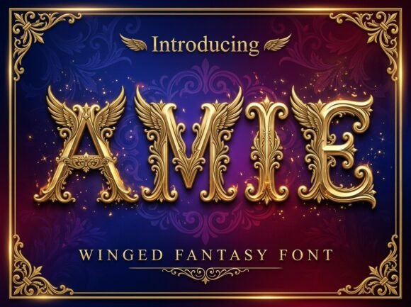 Amie Decorative Font By Raholco