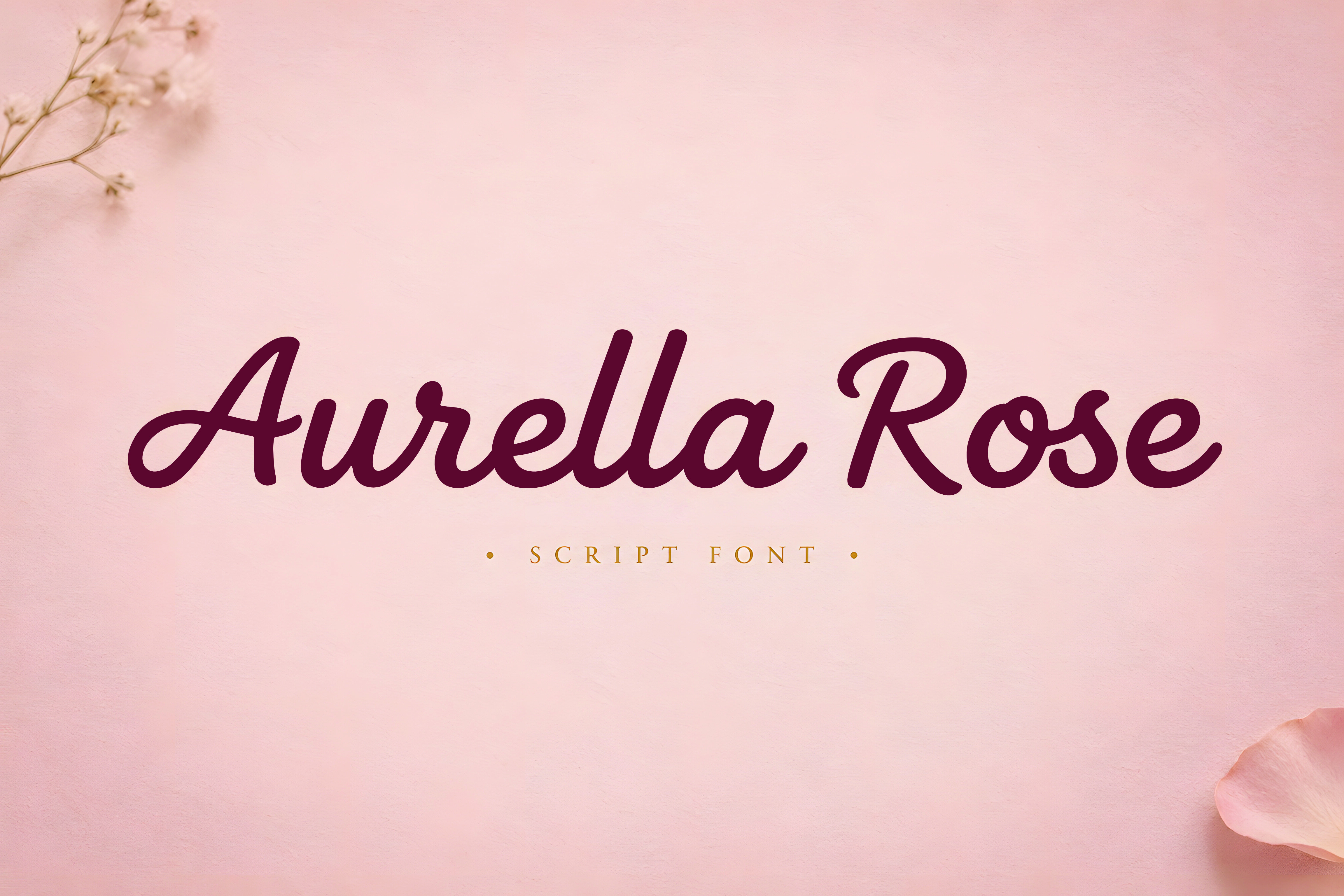 Aurella Rose preview, romantic script typeface