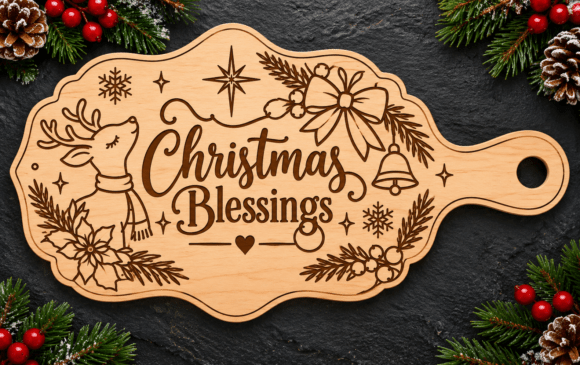 Christmas Cutting Board Graphic Crafts By Craft and Cut Designs