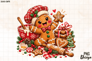 Cute Gingerbread Man Baking PNG Design Graphic by Crafniva · Creative ...