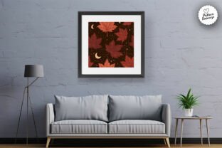 Dark Fall Moody Maple Leaves Pattern Graphic by Pattern Universe ...