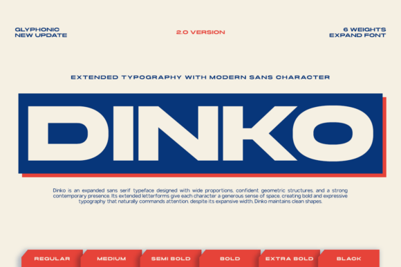 Dinko Sans Serif Font By Glyphonic