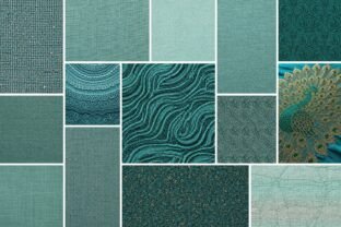Embroidered Luxury Fabric Teal Textures Graphic by TriDraw · Creative ...