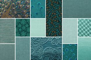 Embroidered Luxury Fabric Teal Textures Graphic by TriDraw · Creative ...