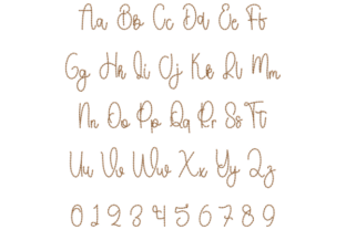Hand Stitch Font 3 Inch · Creative Fabrica