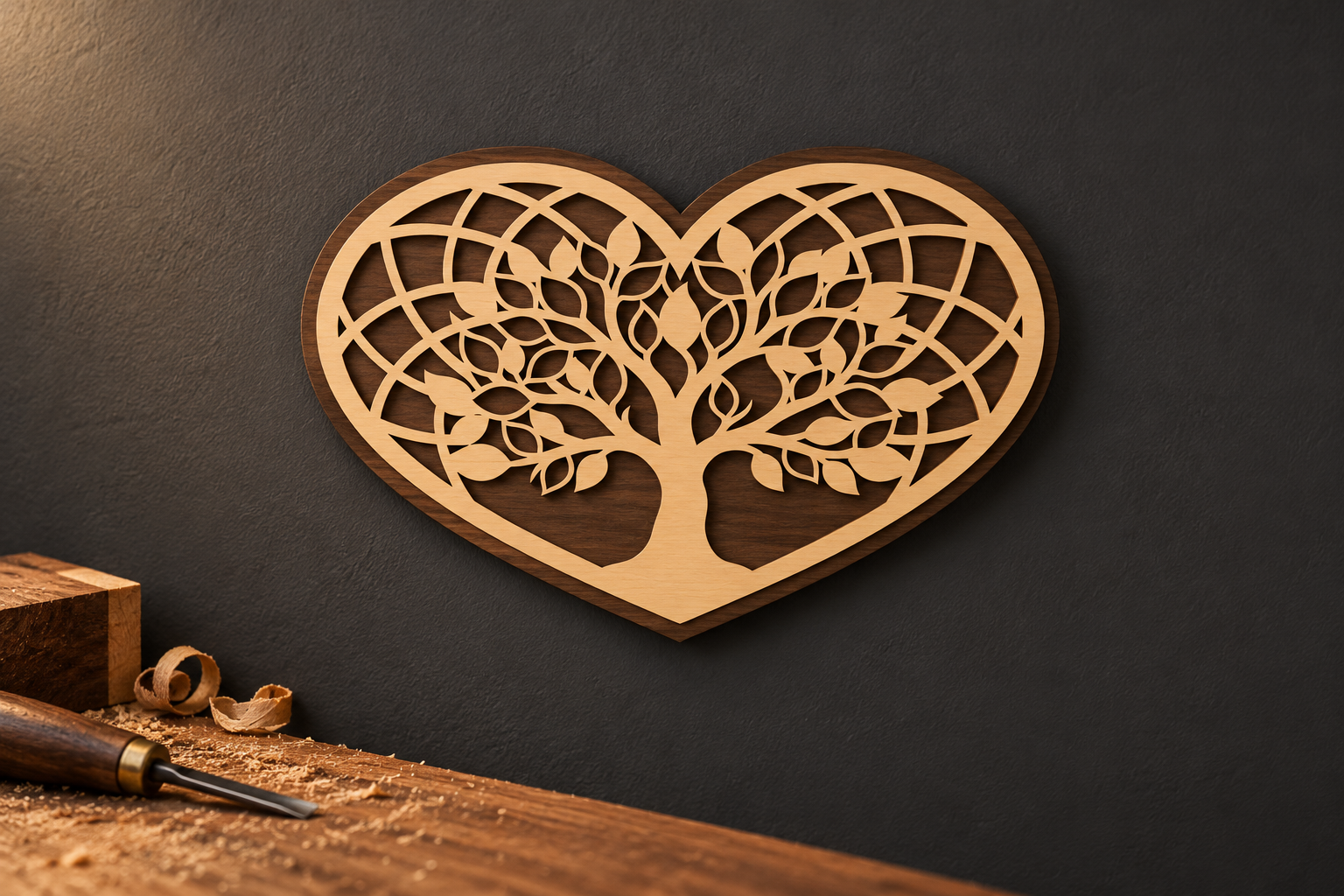 Life Fount Heart Tree of Life Botanical Trellis · Creative Fabrica