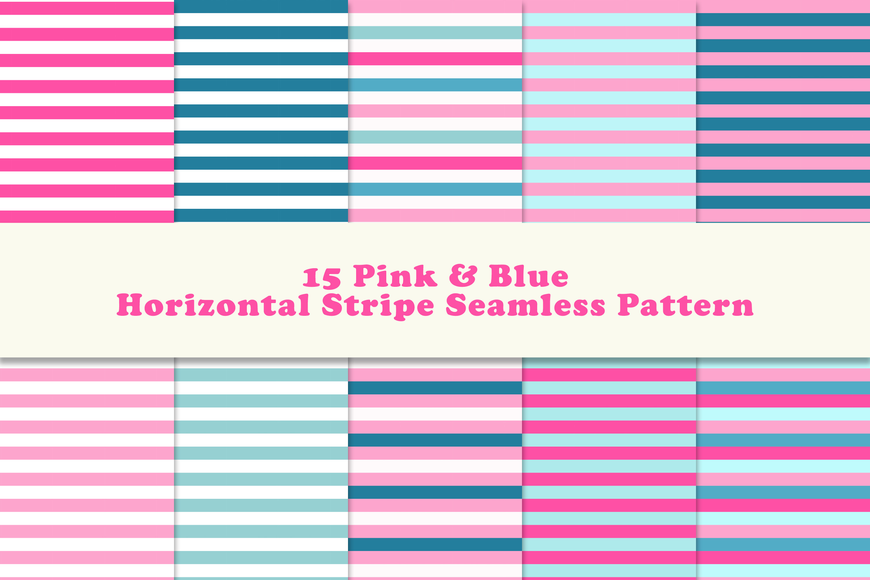 Striped Pattern Example Horizontal Pink Blue Horizontal Stripe Pattern Graphic by airudigital · Creative ...