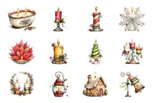 Whimsical Christmas Candle Clipart Set Graphic by PRO DESIGN · Creative ...