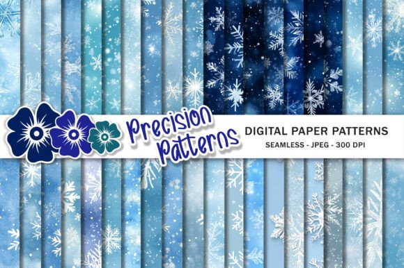 Winter Snowflakes Seamless Digital Patte