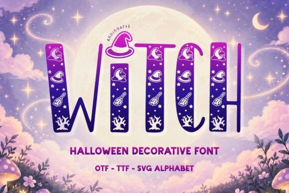 Witch Dekorative Schriftarten Schriftart Von AnningArts