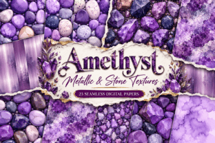 Amethyst Metallic & Stone Textures Graphic by Vintage · Creative Fabrica