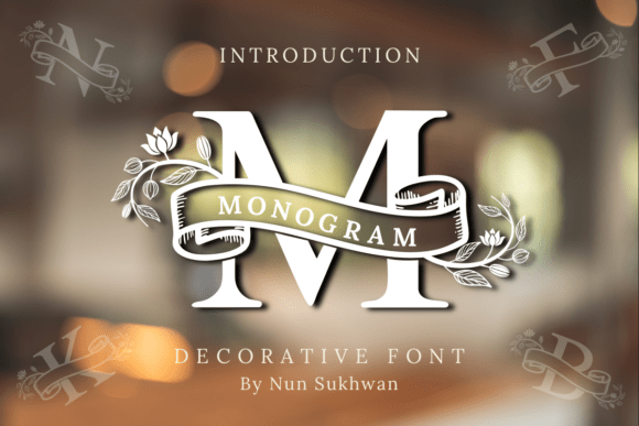 Amorette Monogram Dekorative Schriftarten Schriftart Von Nun Sukhwan
