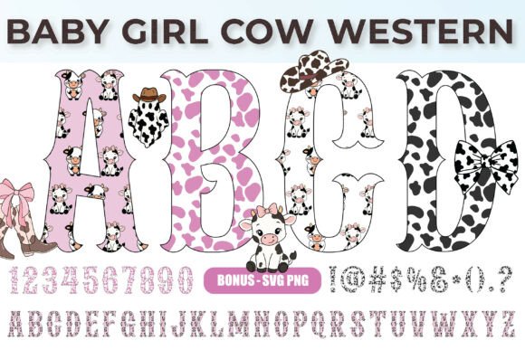 Baby Girl Cow Western