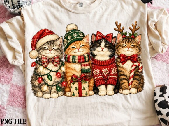 Christmas Cats Png Graphics