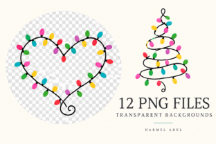 Christmas Lights PNG Bundle 12 Designs Graphic by Harmel Adel ...