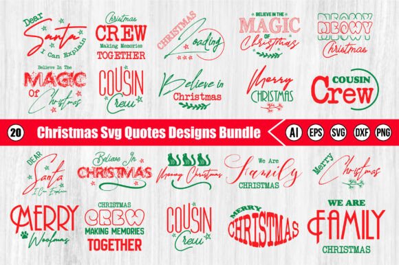 Christmas SVG Quotes Designs Bundle