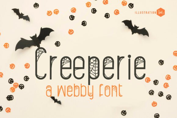 Creeperie Sans-Serif-Schriftarten Schriftart Von Illustration Ink