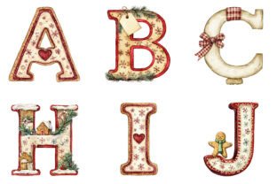 Cute Christmas Alphabet Clipart Graphic by designking · Creative Fabrica