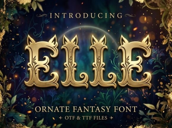 Elle Decorative Font By greenvill