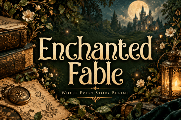 Enchanted Fable Fontes Blackletter Fonte Por Bundle
