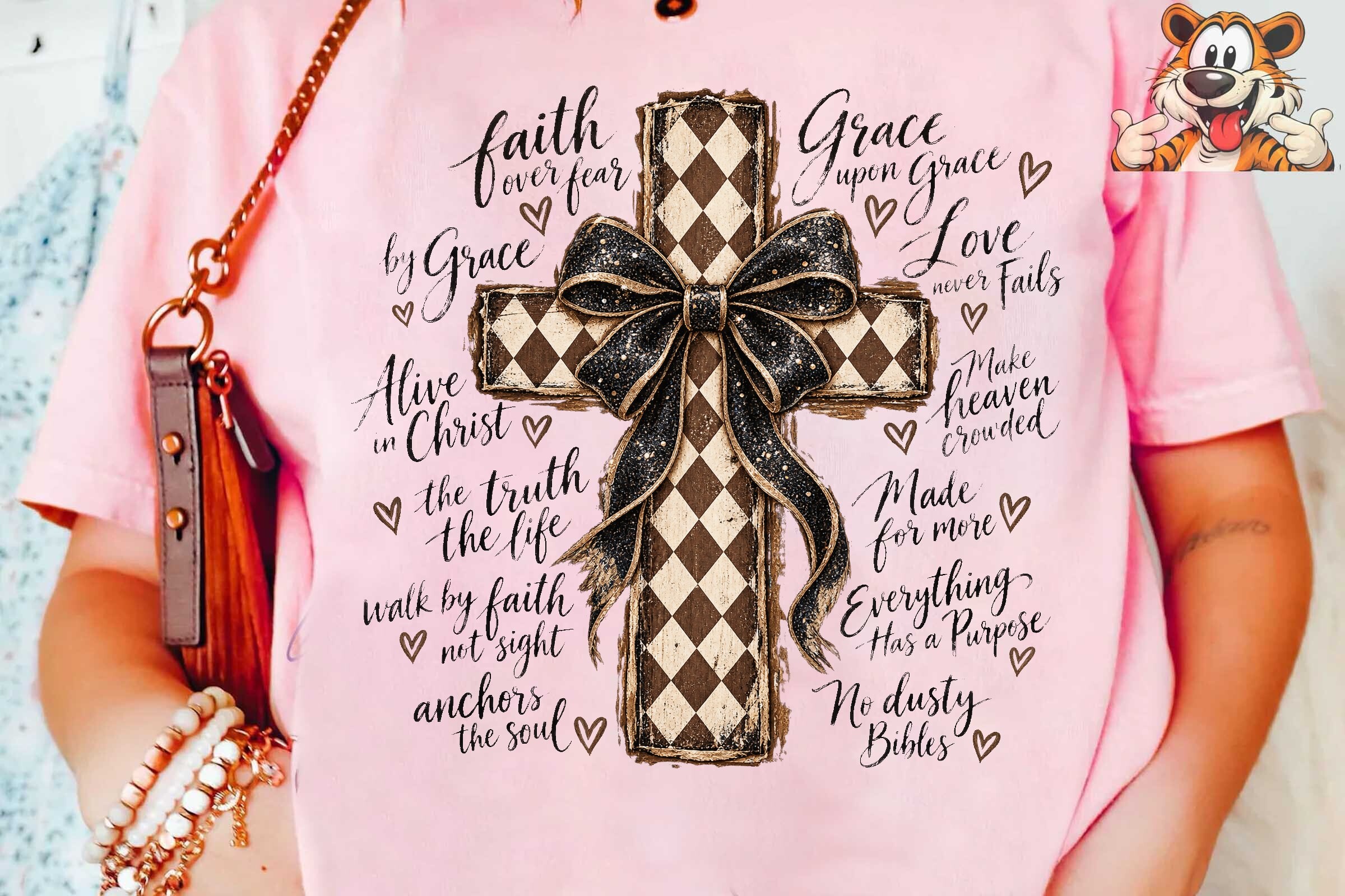 Faith Cross Bow PNG Sublimation Shirt Graphic by TigerDesigns ...