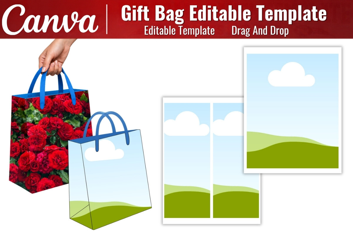 Gift Bag Canva Template Graphic by Artist05 · Creative Fabrica