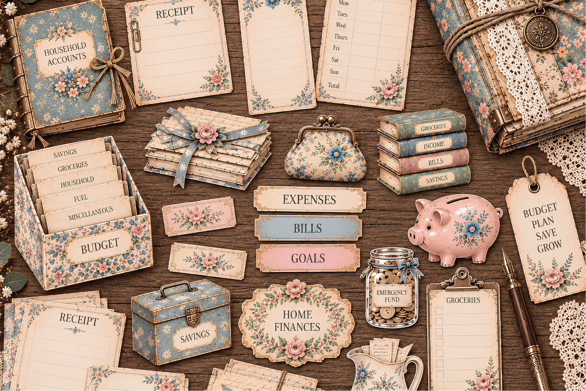 Junk Journal Ephemera, Fussy Cuts, Graphic by Shabby paper boutique ...