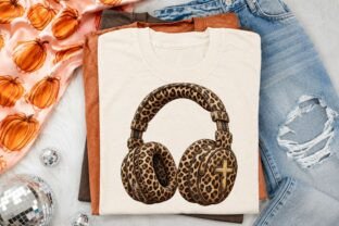 Sublimatiin Leopard Headphones Cross PNG Sublimation Graphic by Designova ...