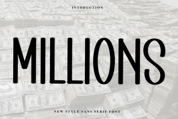 Millions Display Font By FreshTypeINK