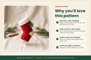 Mini Christmas Stocking Crochet Pattern Graphic by Artistology ...