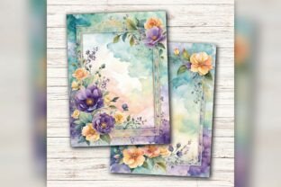 Purple Boho Border Digital Paper Kit Graphic by Whimsical Art Prints ...