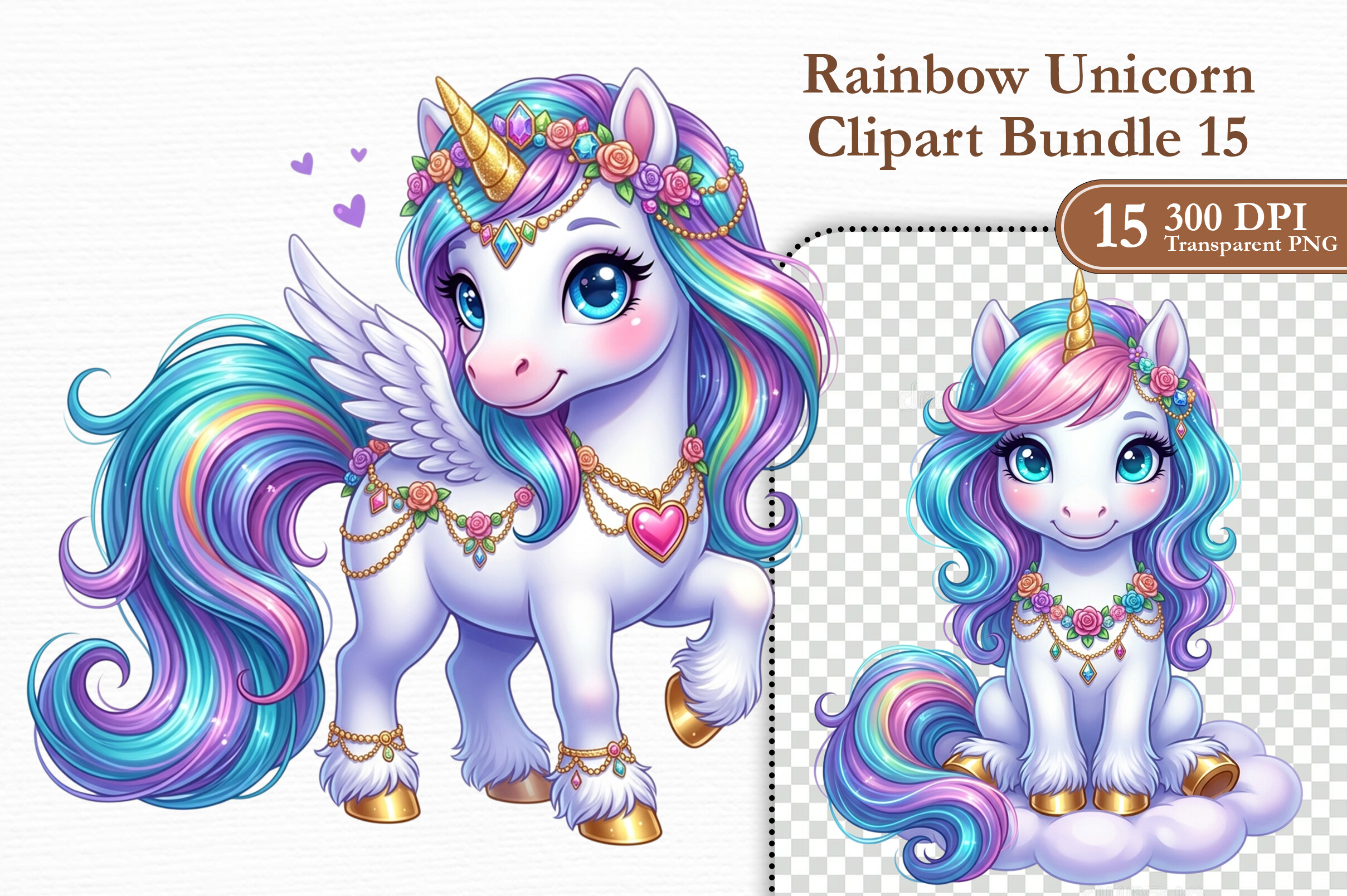 Zone Template Cursive Rainbow Unicorn Clipart Bundle 15 Graphic by KIDS ZONE · Creative Fabrica