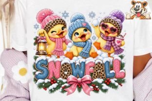 Sublimatiin Snowfall Duck Winter PNG Sublimation Tee Graphic by TigerDesigns ...