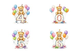 Teddy Bear Birthday Candle Clipart PNG Graphic by KIDS ZONE · Creative ...