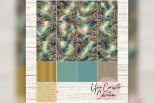 Tropical Starry Night Digital Paper Kit Graphic by Whimsical Art Prints ...