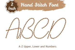 Bead Hand Stitch Font 2 Inch · Creative Fabrica