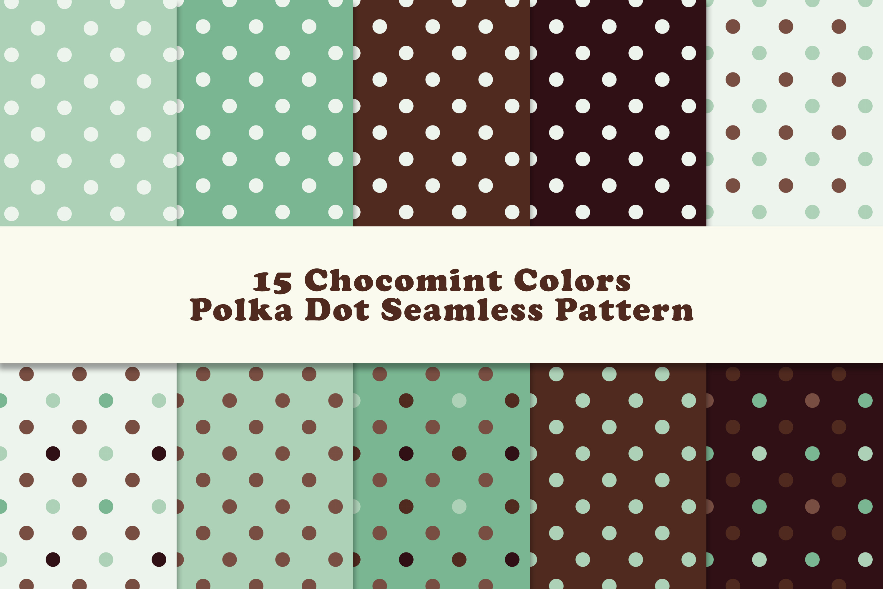 Chocomint Polka Dot Seamless Pattern Graphic by airudigital · Creative ...