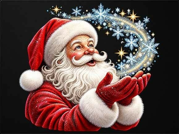 Christmas Santa Claus Snowflake PNG