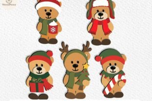 Christmas Teddy Bear Paper Cutting Svg · Creative Fabrica
