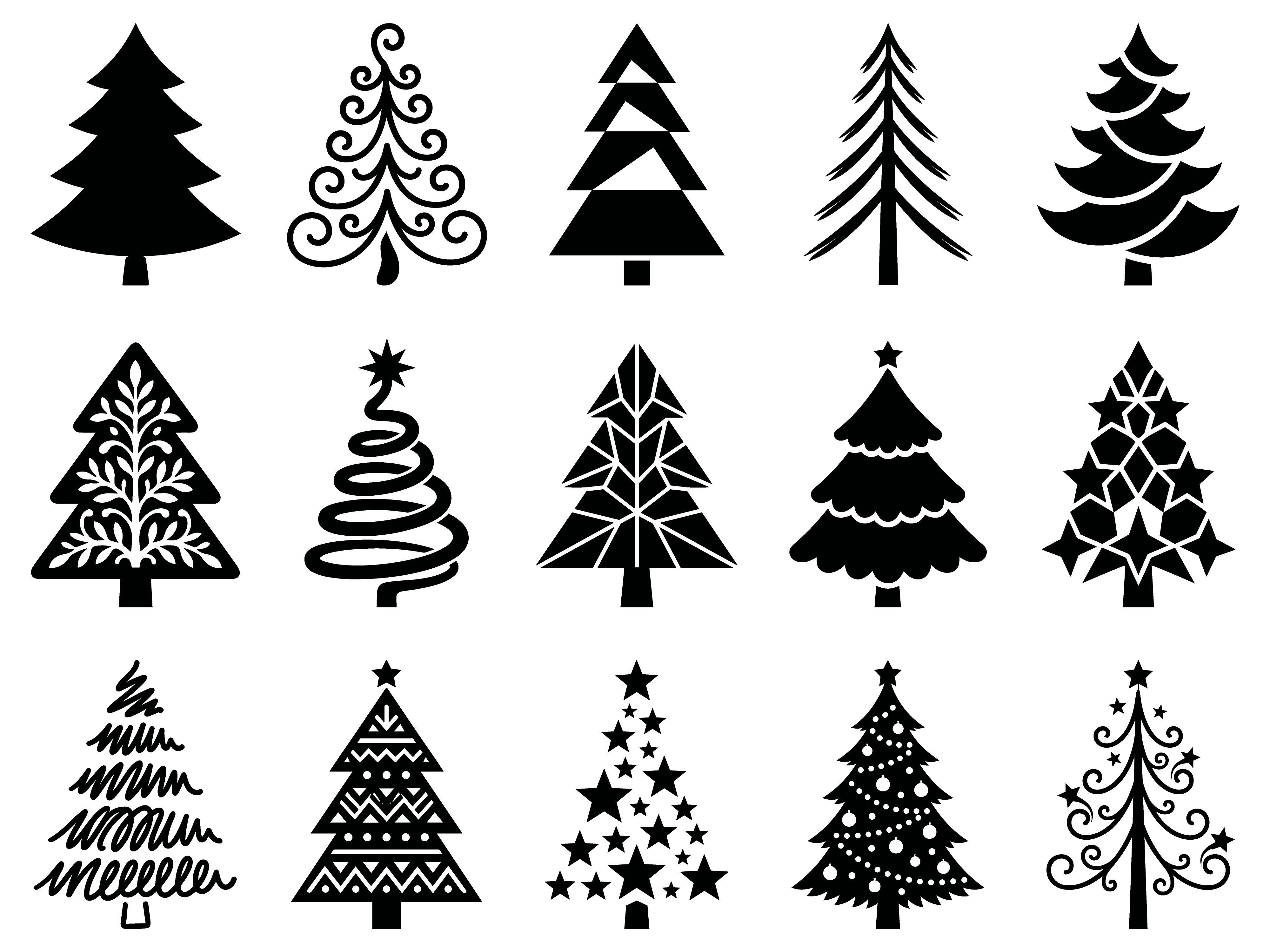 Christmas Tree Vector Art Bundle Graphic by Design Squad · Creative Fabrica