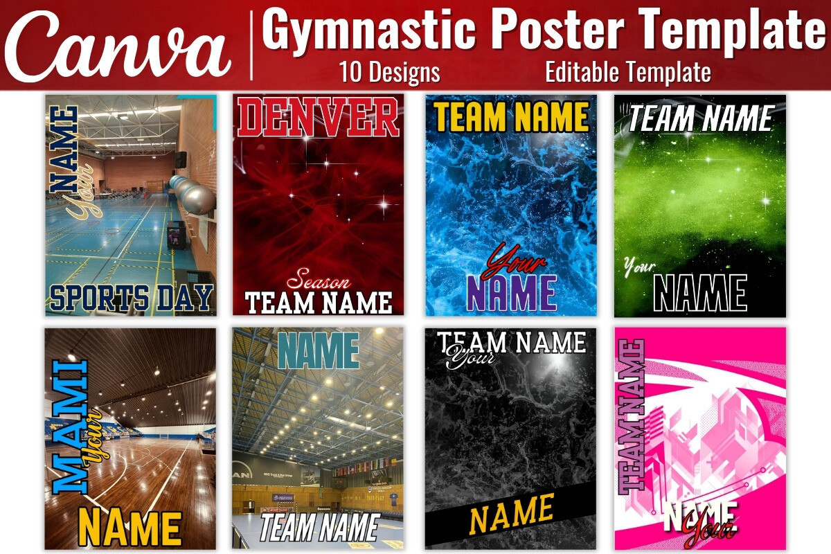 Custom Gymnastics Poster Canva Template Graphic by Artist05 · Creative ...