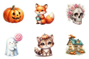 Smiling Fox Sticker Cute Kawaii Pastel Halloween Fox Ghost Graphic by Dream Petals Studio ...