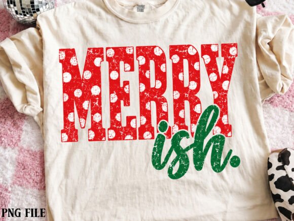 Distressed Merry-ish Christmas PNG