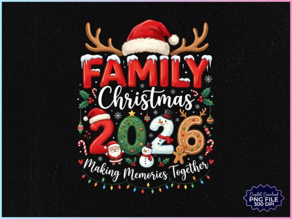 Family Christmas 2026 PNG