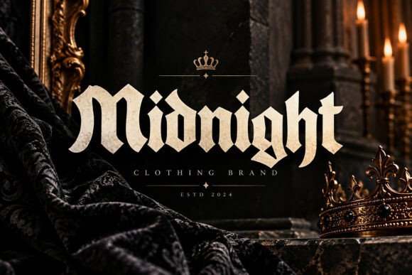 Midnight Blackletter Fonts Font Door BILLI