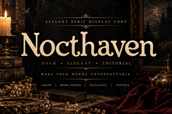 Nocthaven Gebrochene Schriftarten Schriftart Von Bundle