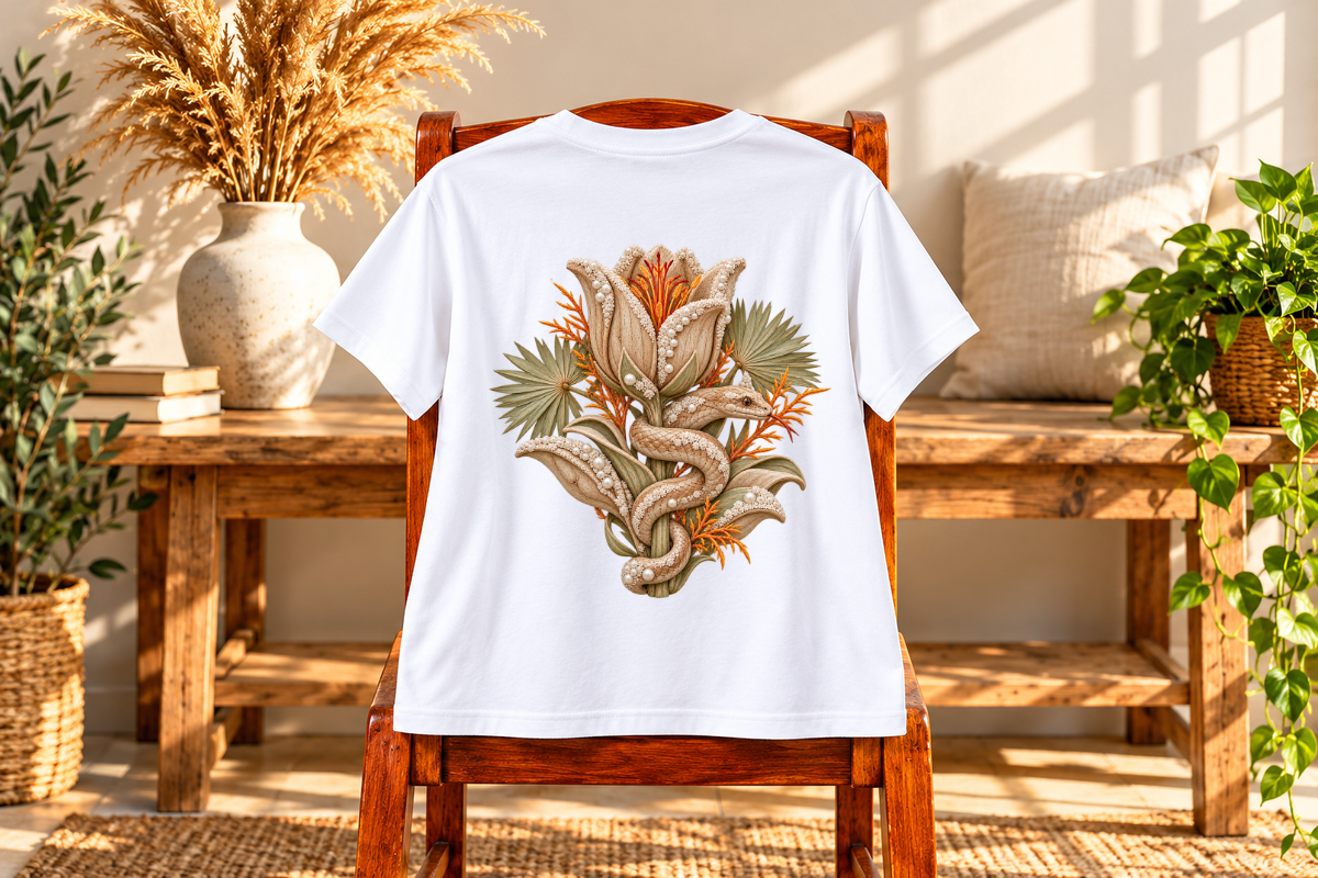 Snake Class Display Ornate Wooden Flower with Coiled Snake Graphic by Alamin.Araf ...