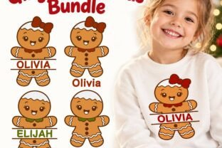 Personalized Gingerbread Kids SVG Bundle Graphic by Tivza Studio ...
